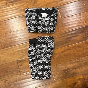 Hannah Andersson Kids Black and White Patterned Bottoms
